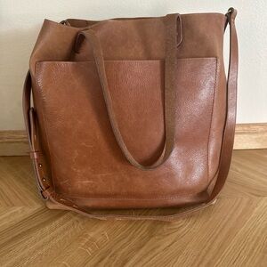 Madewell Light Brown Leather Transport Bag